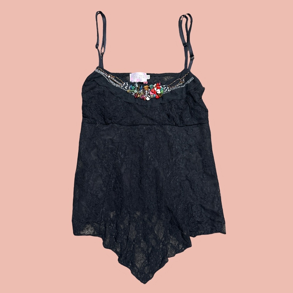 Vintage Beaded 90s 1990s Oh Yes! Tank Top